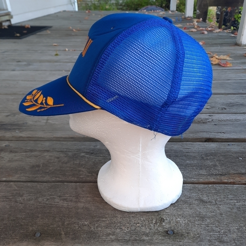 Vintage Hawaiian Headwear Hawaii blue wings embroidered snapback trucker hat - Picture 7 of 14